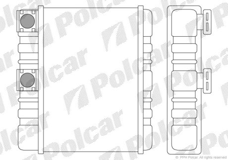 Радиатор печки Polcar 2008N8-2