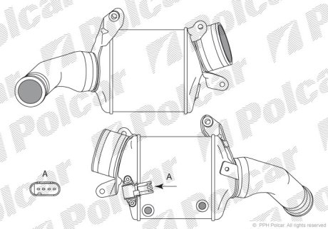 Радиатор воздуха (Интеркуллер) Polcar 2025J81X