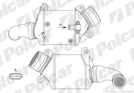 Радиатор воздуха (Интеркуллер) Polcar 2025J82X