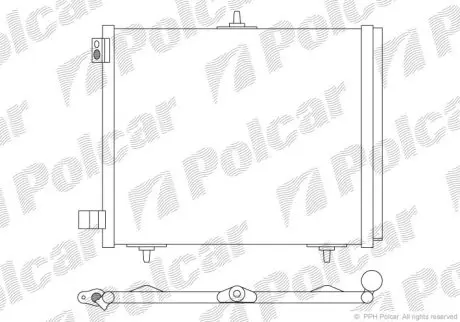 Радіатор кондиціонера Polcar 2316K8C2
