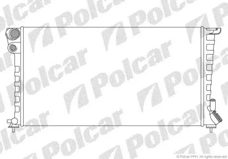 Радиатор охлаждения Citroen Berlingo 1.5D-2.0D 04.93-12.15 Polcar 232608B4