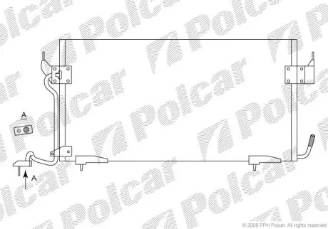 Радіатор кондиціонера Polcar 2326K8C2