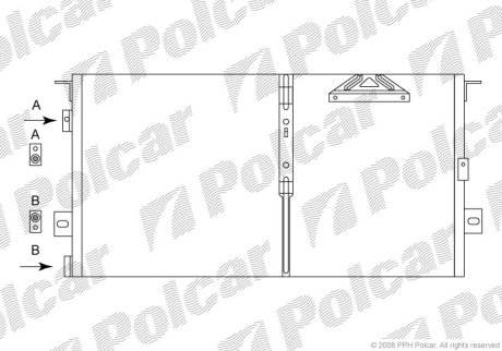 Радиатор кондиционера Polcar 2420K8C4