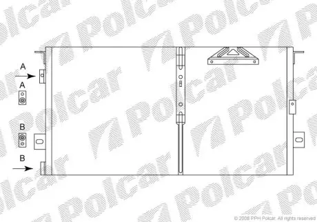 Радіатор кондиціонера Polcar 2420K8C4