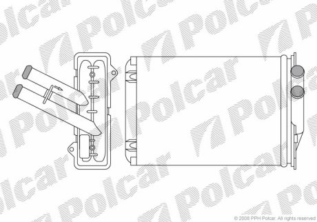 Радиатор обогрева Polcar 2427N8-1