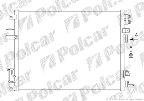 Радіатори кондиціонера Polcar 2431K8C1 (фото 1)