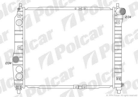 Радіатор охолодження Polcar 250008-K