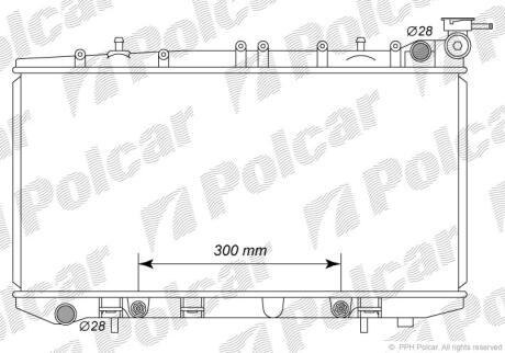 Радіатор охолодження SUNNY III Hatchback Polcar 272908-6