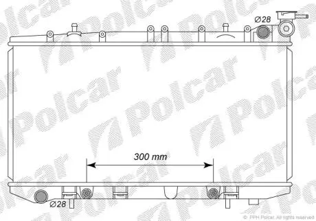 Радиатор охлаждения SUNNY III Hatchback Polcar 272908-6