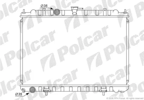 Радіатори охолодження, X-TRAIL I (T30), 01. Polcar 2746084K