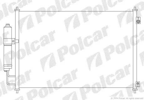 Радіатор кондиціонера NISSAN X-TRIAL, 07- Polcar 2747K8C1
