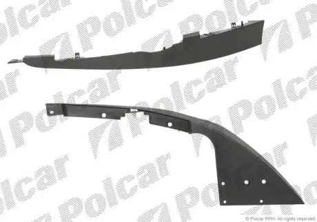 Спойлер бампера переднего правый Polcar 274825-2