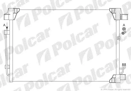 Радиатор кондиционера Polcar 2749K8C1