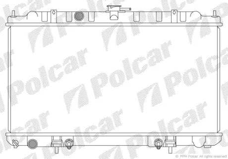 Радіатор охолодження SENTRA (B15), 00-06 Polcar 275508-7