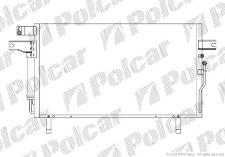 Радиатор кондиционера Polcar 2781K8C3