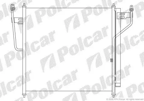 Радиатор кондиционера Polcar 2782K8C1