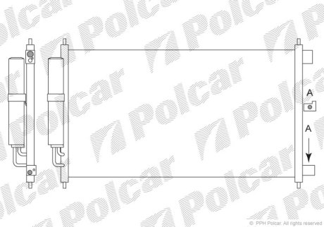 Радіатор кондиціонера Polcar 2787K81K