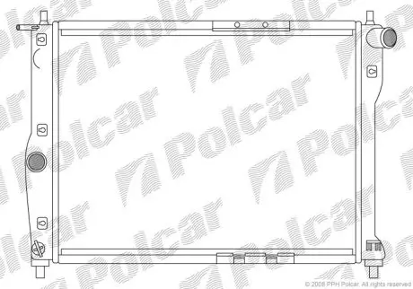 Радиатор Daewoo Lanos, Nubira 1,5-1,6 97- (без кондиционера) Polcar 291208A1 (фото 1)