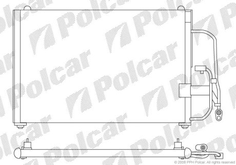 Радиатор кондиционера Polcar 2912K8C1