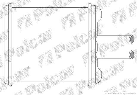 Радиатор печки Daewoo Lanos/Nubira -all Polcar 2912N8A1 (фото 1)