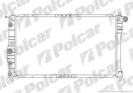 Радіатор охолодження NUBIRA (J100), 04.97 Polcar 292308-2