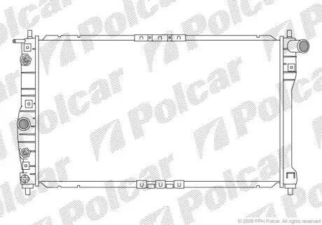 Радіатор охолодження NUBIRA (J100), 04.97 Polcar 292308-2