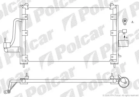 Радіатор кондиціонера Polcar 2923K8C1