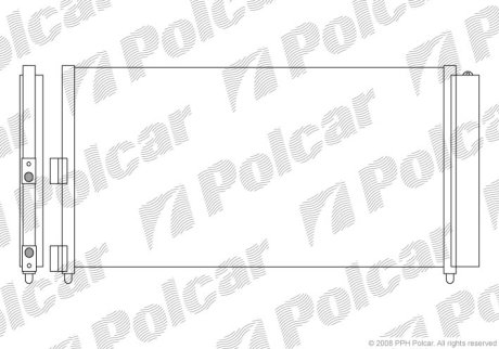 Радіатор кондиціонера Fiat Doblo 1.3-1.9 JTD 01- Polcar 3022K8C5