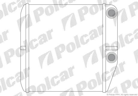 Радиатор печки Citroen Nemo Fiat Fiorino, Linea, Punto 0.9-1.9D 06.05- Polcar 3024N8-2