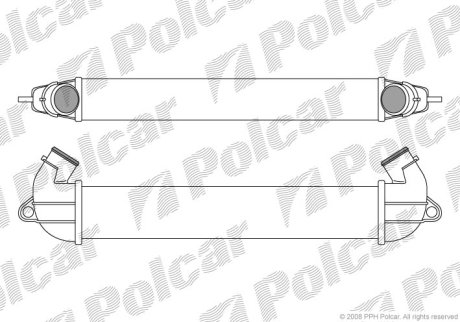 Інтеркулер Fiat Doblo 1.9 JTD Diesel M A/C + A/A 01- Polcar 3040J8-1