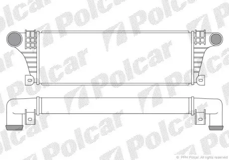 Радіатор повітря (Інтеркулер) Polcar 3050J8-1