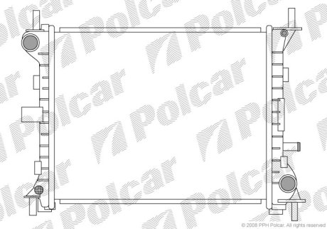 Радиатор Ford Focus 1.4/1.6 98&gt; (AC-) Polcar 320108-1 (фото 1)