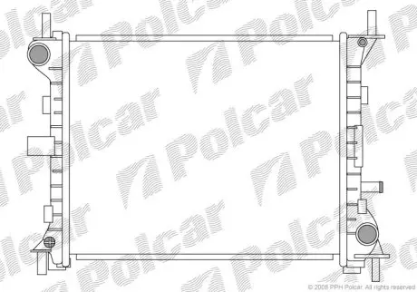 Радіатор Ford Focus 1.4/1.6 98> (AC-) Polcar 320108-1