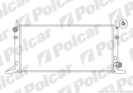 Радіатор охолодження двигуна Polcar 320408-4