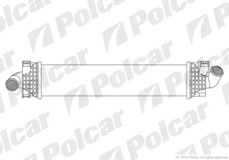 Радiатор iнтеркулера Focus C-Max, Focus, Kuga, Mondeo, S-Max 1.6D-2.5 10.03- Polcar 3205J8-1 (фото 1)