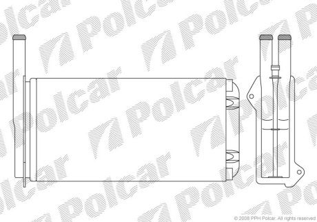 Радиатор печки Ford Escort/Orion/Sierra 90- Polcar 3206N8-1