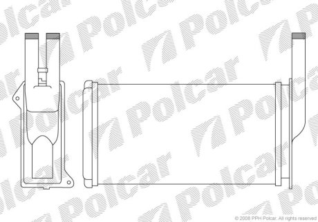 Радiатор пiчки Ford Scorpio I,II, Sierra 82- Polcar 3214N8-1