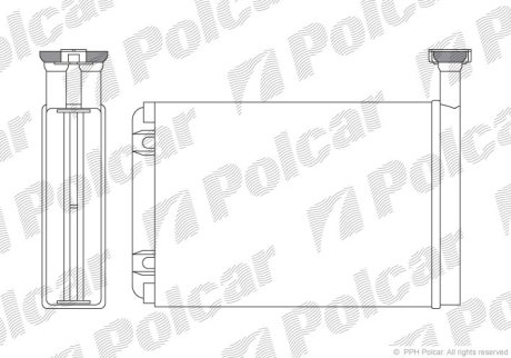 Радіатор обігріву Ford Mondeo 1.6 16v 94- Polcar 3216N8-2