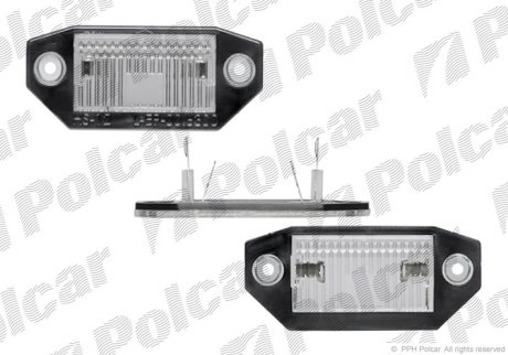 Фонарь подсветки номерного знака Ford Mondeo 07- Polcar 3218959E (фото 1)