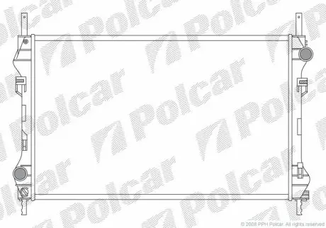 Радиатор охлаждения (-AC) Polcar 324708A1