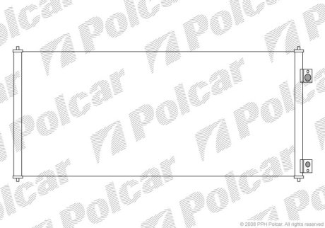 Радиатор кондиционера Ford Transit 2.0D-2.4D 01.00- Polcar 3247K8C1S