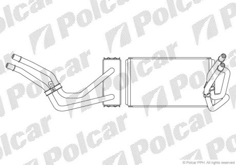 Радіатор пічки Polcar 3247N8-2