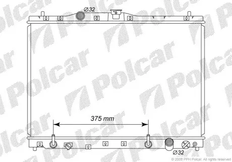 Радиатор охлаждения Polcar 382208-3