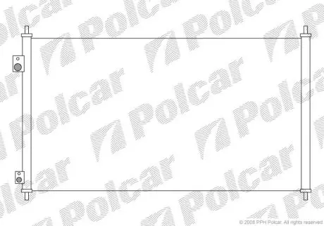 Радіатор кондиціонера Polcar 3825K8C3