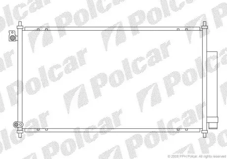 Радиатор кондиционера Polcar 3833K8C1S
