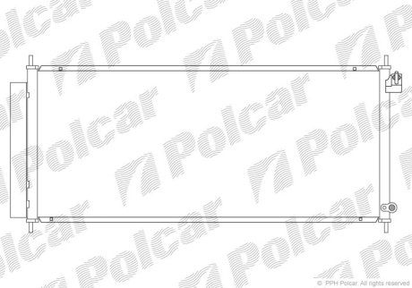 Радіатор кондиціонера Polcar 3835K8C2