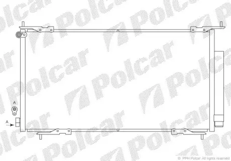 Радиатор кондиционера Polcar 3876K81K