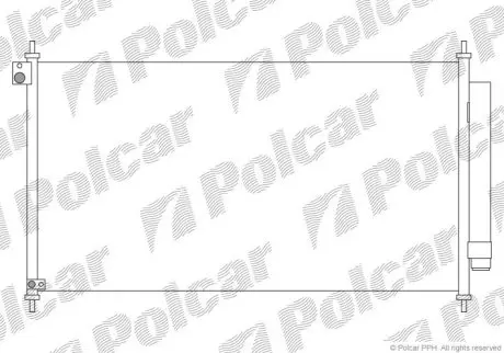 Радиатор кондиционера Polcar 38C1K81K