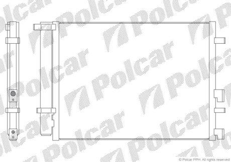 Радіатор кондиціонера Polcar 4017K82K (фото 1)