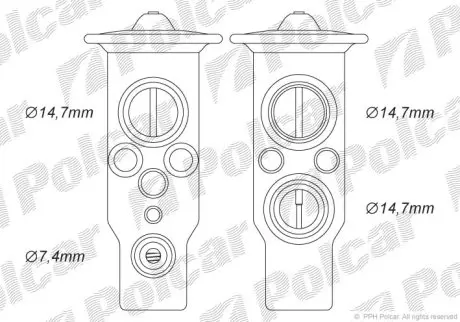 Розширювальний клапан кондицiонера Polcar 4042KZ-1